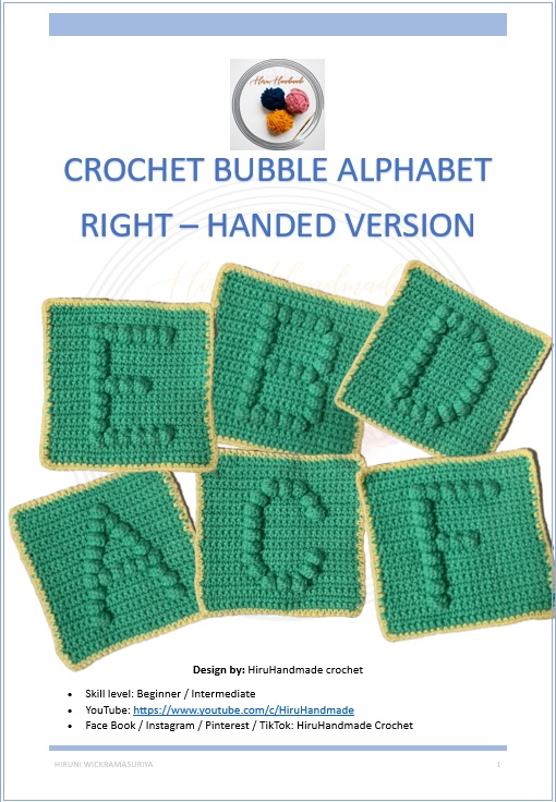 Right Handed Bubble Alphabet